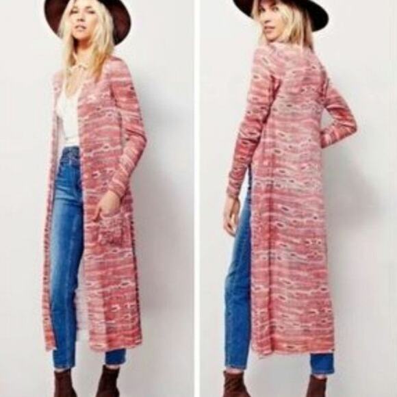 Free People Ikat Knit Duster Cardigan Sweater - Picture 1 of 5